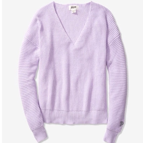 HTF PINK Victoria’s Secret Oversized V-Neck Sweater New With Tag Rare - Picture 5 of 8